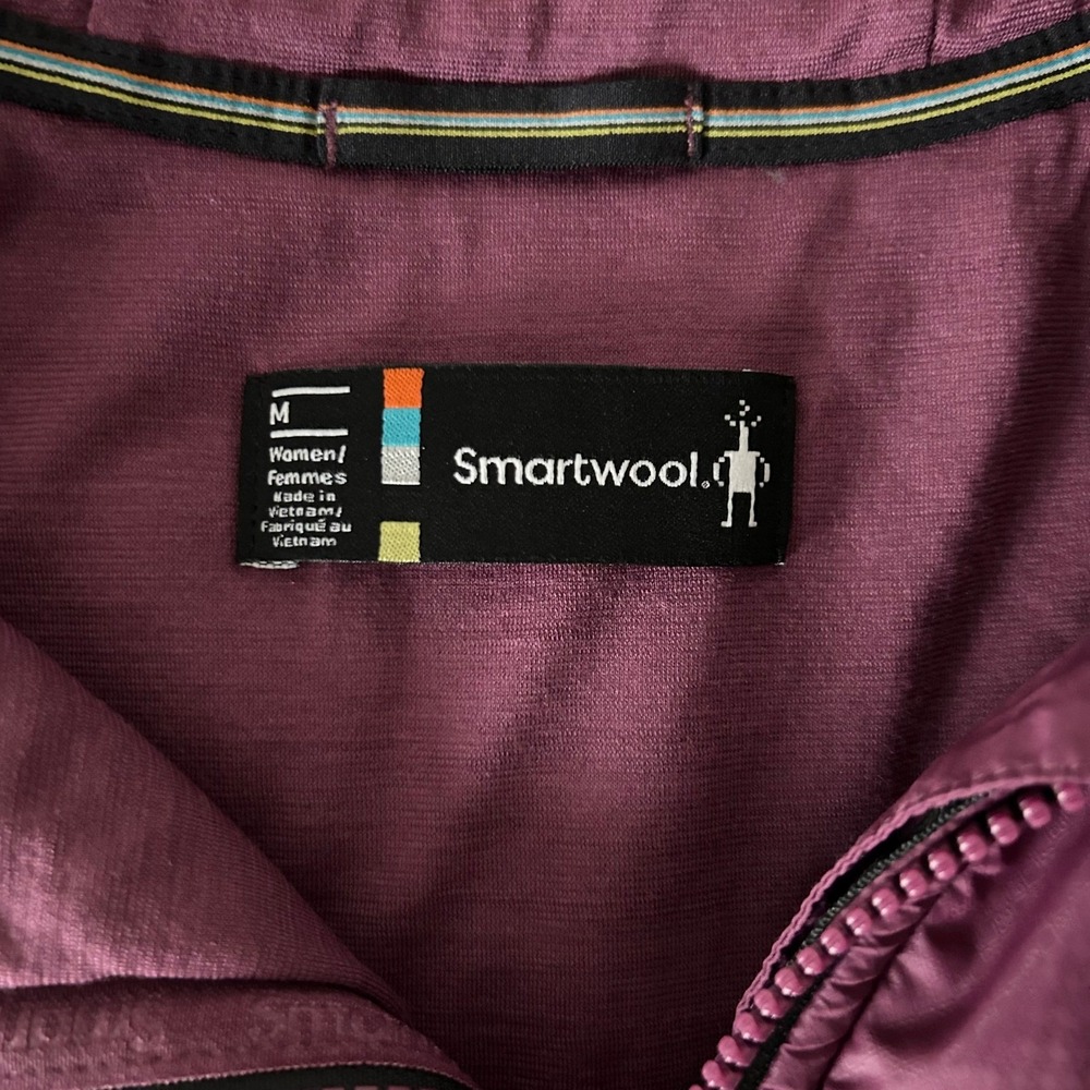 Smartwool Smartloft 60 Hooded Vest Women's Berry Purple Merino Wool Mix Medium - Picture 5 of 6